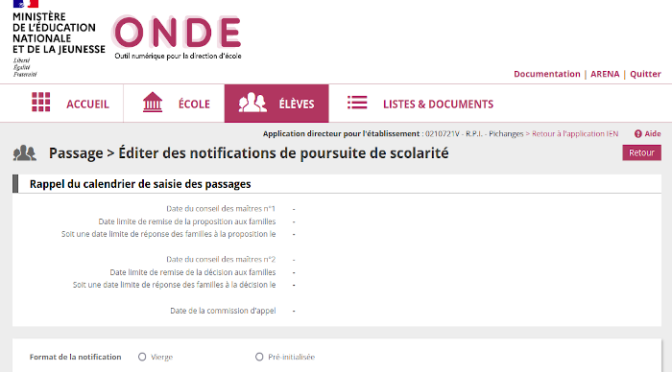 Envoi par courriel des notification de poursuite de scolarité – fractionner le pdf –